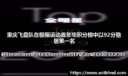 重庆飞盘队在极限运动嘉年华积分榜中以92分稳居第一名